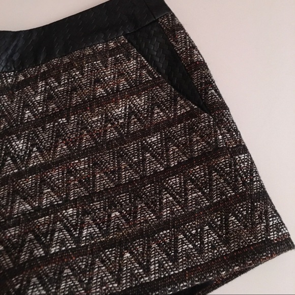 Trina Turk Tweed and Black Leather Shorts - Picture 12 of 15